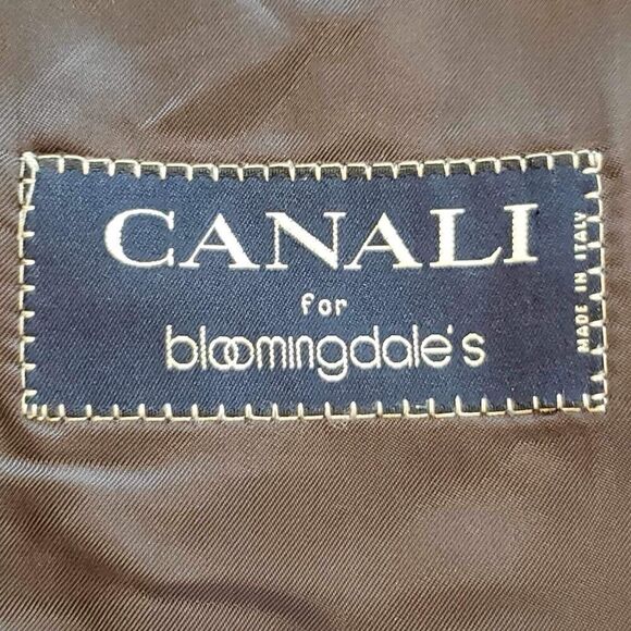 CANALI Coat Sport Jacket Blazer Wool Gray Stripe Three Button Mens 54L US 44 - Picture 9 of 15